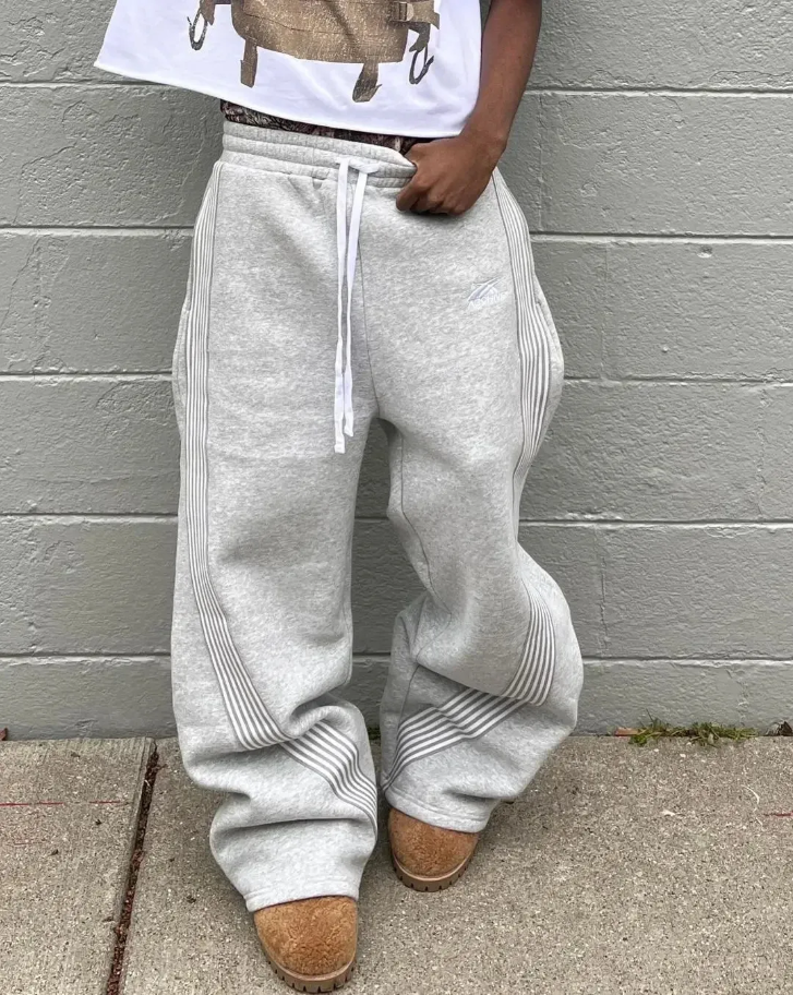 Stripped Grey Sweatpants