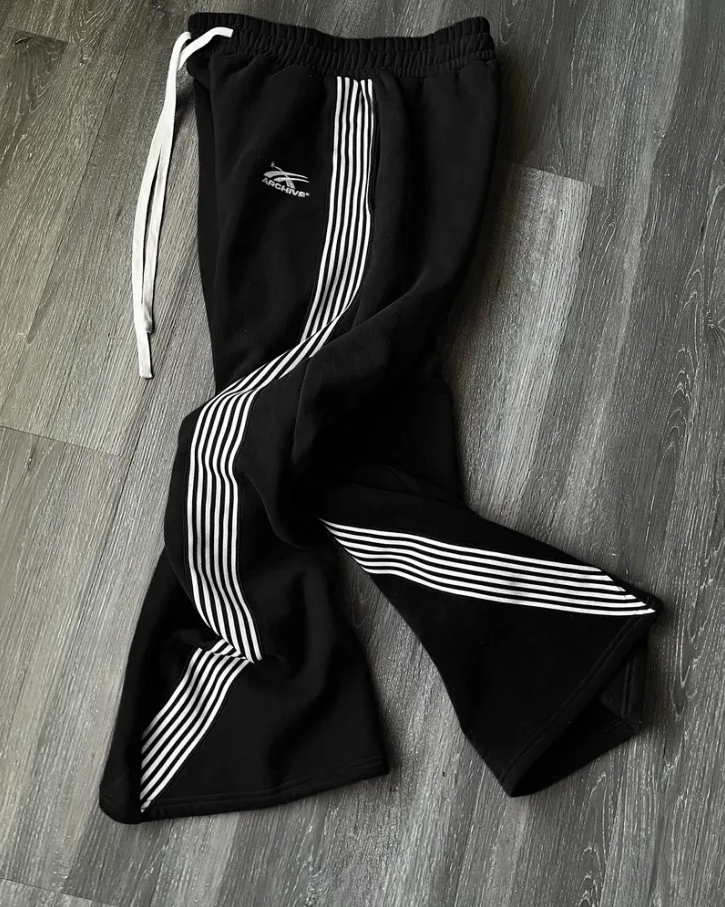 Stripped Black Sweatpants