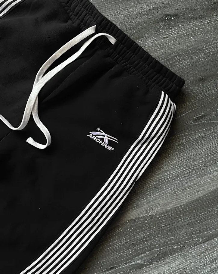 Stripped Black Sweatpants